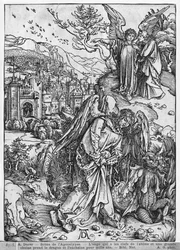 Scene from the Apocalypse, The Angel Holding the Keys of the Abyss and a Big Chain, Enchains the Dragon for a Thousand Years